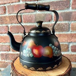 Hand painted Black Tea Kettle